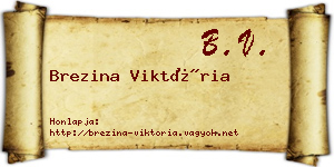 Brezina Viktória névjegykártya